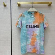 セリーヌ ティーシャツ スタッズ付き セリーヌロゴ ルーズTシャツ コピー 2X687957M.14ML