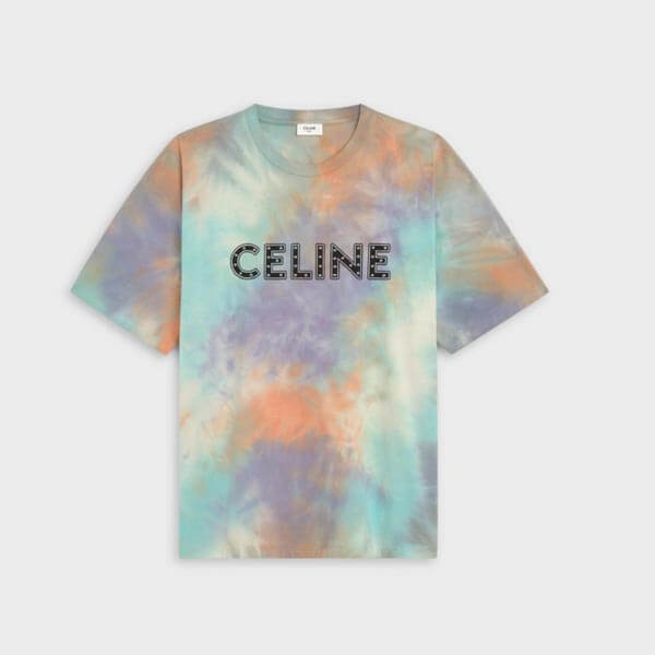セリーヌ ティーシャツ スタッズ付き セリーヌロゴ ルーズTシャツ コピー 2X687957M.14ML
