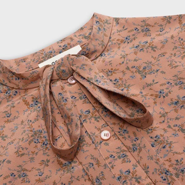 ＜新作21SS＞ 花柄バルーンスリーブ ボウブラウス●セリーヌ● 偽物 2B243301M.25PL