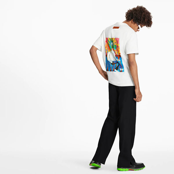 ルイヴィトン☆LV メン コットンTシャツ 偽物 1A8P0W