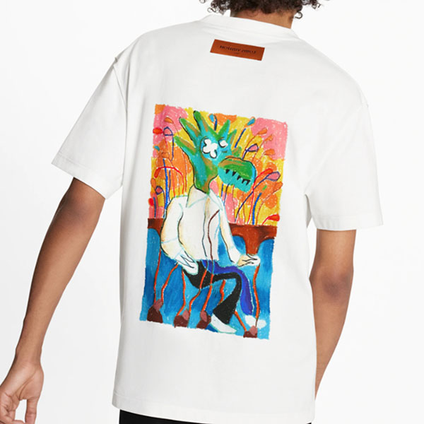 ルイヴィトン☆LV メン コットンTシャツ 偽物 1A8P0W