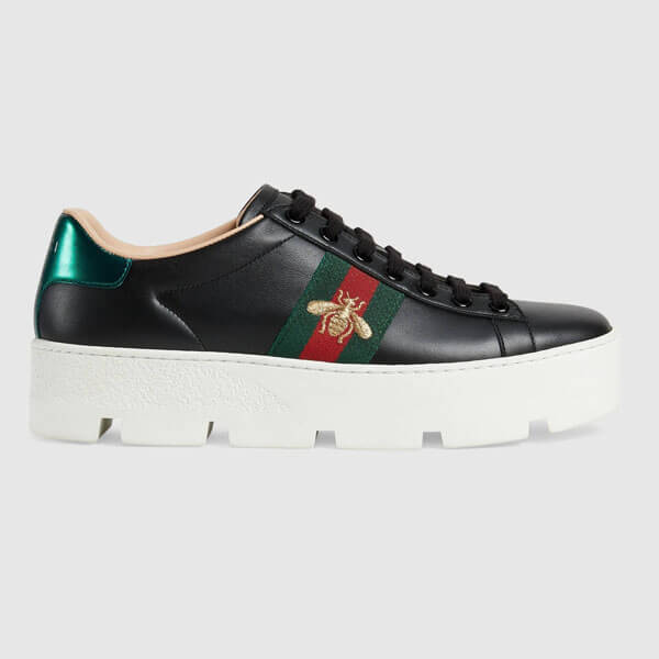 ★グッチ★Ace embroidered platform sneaker★