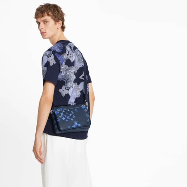 【ルイヴィトン】Tシャツ ウォーターカラー モノグラム 半袖 1A8QWG