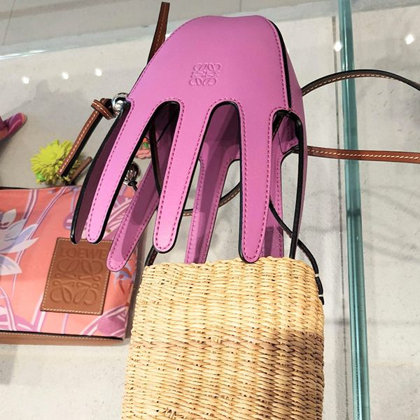 【ロエベ】PAULA'S IBIZA タコのラフィアポシェット パープル スーパーコピー