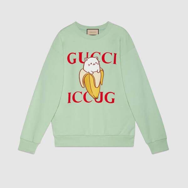 【グッチ パーカー コピー】ばなにゃ×グッチ♦スウェットシャツ 617964XJDGS3614