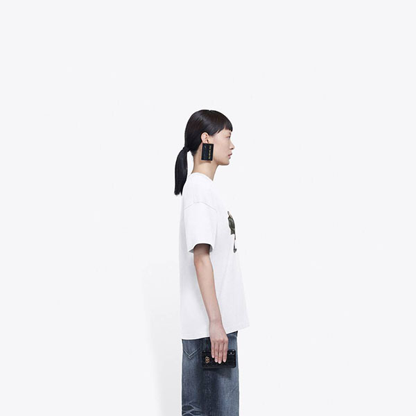 【バレンシアガ】ミディアムフィットTシャツ偽物612965TIV479000