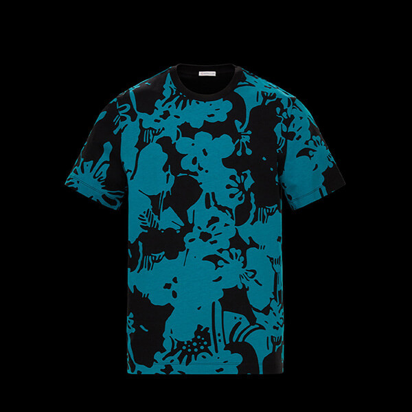 モンクレール 21SS*日本未入荷*花柄 ロゴ入り Tシャツ偽物 0918C7D000829M0970