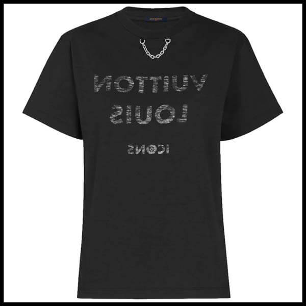 黒のスカートやショートブーツにも似合うルイヴィトンのTシャツ偽物1A5TRO