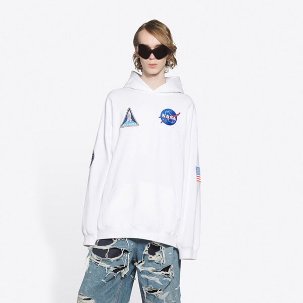 コラボ【バレンシアガ】× NASA スペース ロゴパーカーコピー