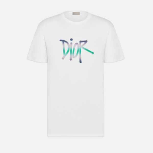 ロゴTシャツ偽物★ディオール AND SHAWN★グラフィックコットン/注目コラボ