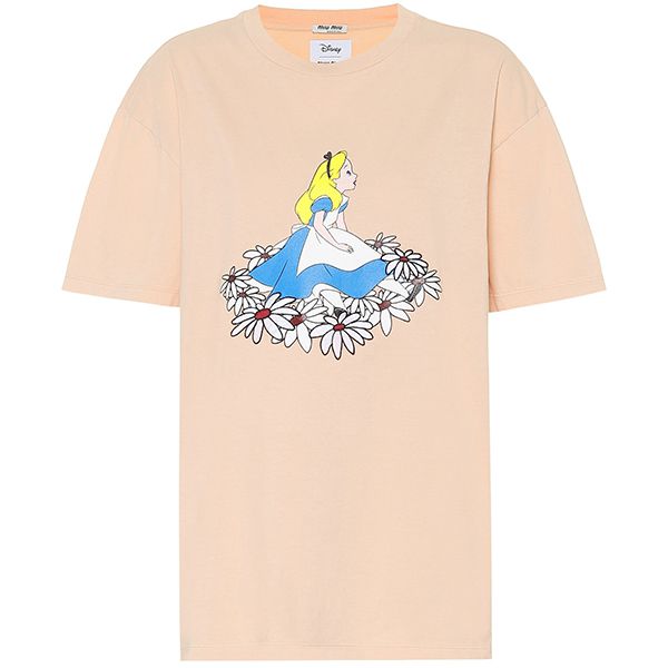☆ミュウミュウ☆ Disneyコラボ偽物・プリント&刺繍コットンTシャツ♪