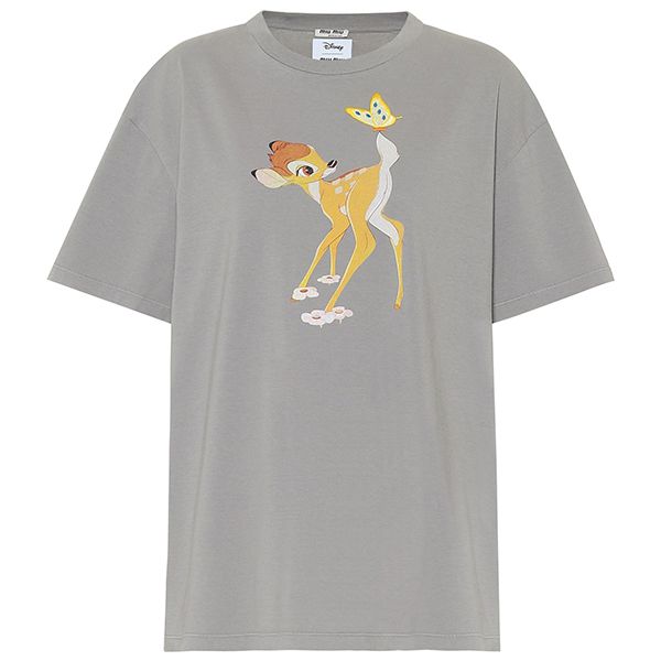 ☆ミュウミュウ☆ Disneyコラボ偽物・プリント&刺繍コットンTシャツ♪