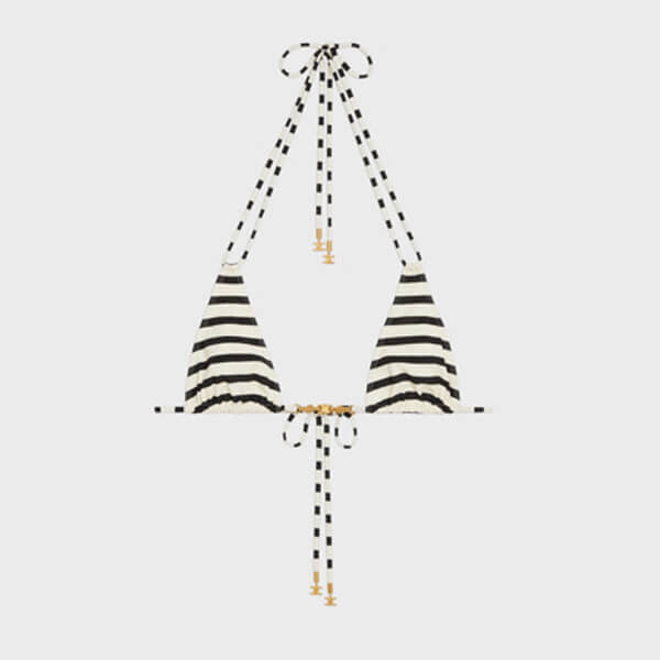 セリーヌ コピー☆ Striped Matt Jersey Bikini Top & Shorts Mariniere 2X787400O.01MH