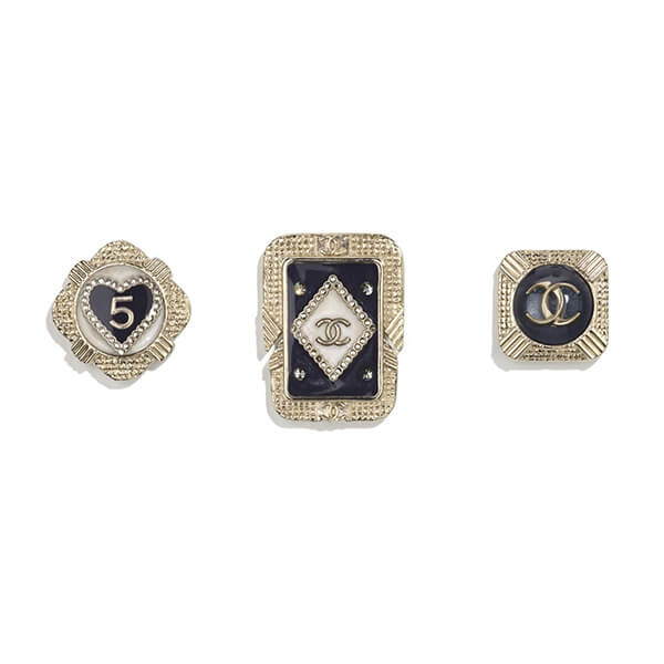  【21秋冬新作】シャネル ブローチ メタル レジン & ストラス偽物 AB6690 B06194 ND236