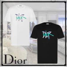 ロゴTシャツ偽物★ディオール AND SHAWN★グラフィックコットン/注目コラボ