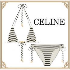 セリーヌ コピー☆ Striped Matt Jersey Bikini Top & Shorts Mariniere 2X787400O.01MH