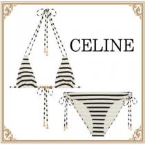 セリーヌ コピー☆ Striped Matt Jersey Bikini Top & Shorts Mariniere 2X787400O.01MH
