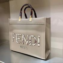 21FW【フェンディ】FF ロゴ サンシャイン ミディアム トート偽物 8BH386AHN5F1FEN