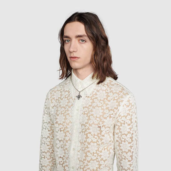 ★グッチ★ダブルG クロス シルバー チェーン ネックレス偽物 657939J84000728