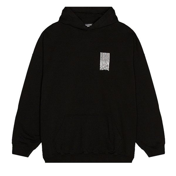 バレンシアガ バーコード ロゴ オーバーサイズ パーカーコピー 651799TKVE61070