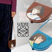 限定コラボ♪ロエベ×ジブリ 偽物 ハク&千尋 ヒールポーチ スモール (ソフト カーフ) 2色 ...