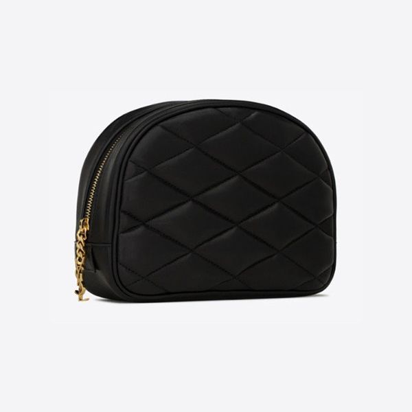 すぐ届く サンローラン コピー* YSL ステッチ チャーム付 コスメポーチ6699371EL011000