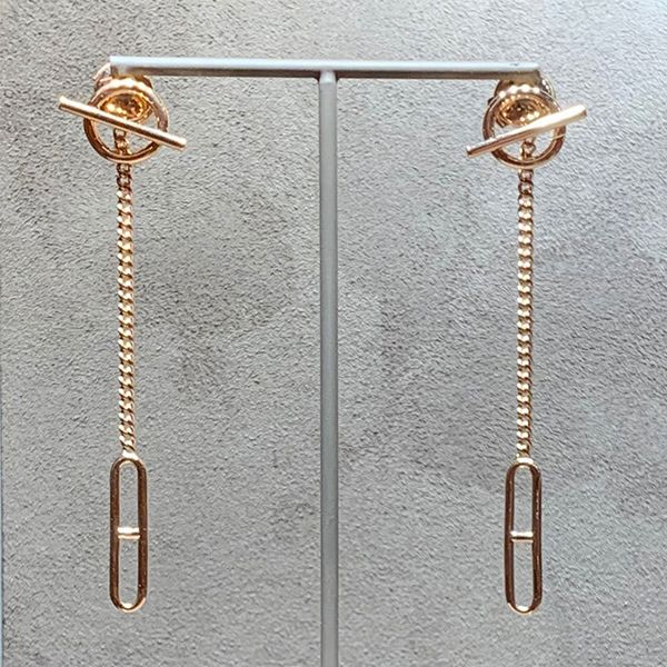 エルメス Echapee 18K ローズゴールドピアス コピー H219592B 00