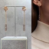 エルメス Echapee 18K ローズゴールドピアス コピー H219592B 00