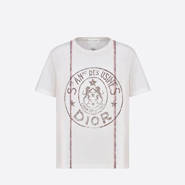 ★オシャレ★ディオール コットンジャージー & リネン Tシャツ コピー 243T09A4426X0200