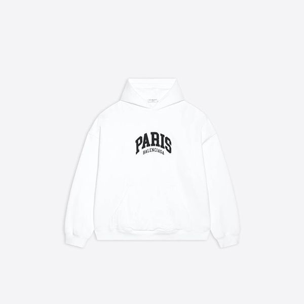 ◆バレンシアガ パーカー 偽物◆CITIES PARIS ロゴ入り フリース フーディー 3色 675003TLVL89040