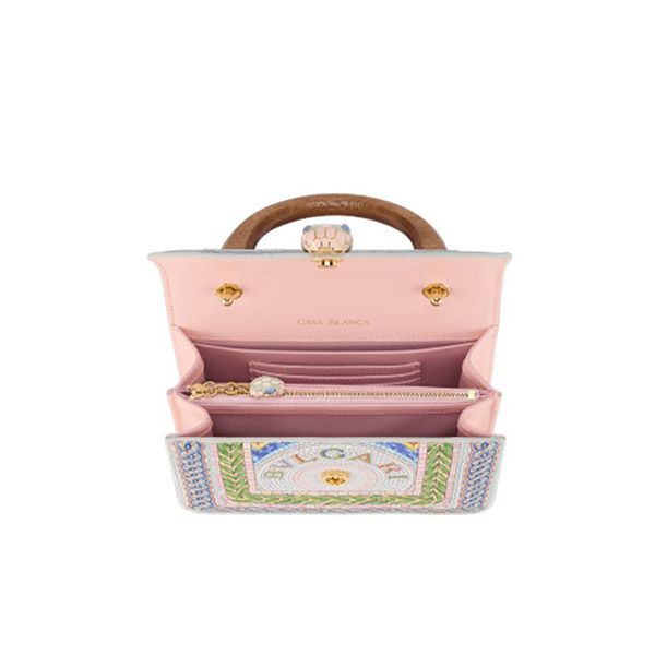 ★完売必至★ブルガリ X カサブランカ 偽物 トップハンドル ショルダーバッグ292417