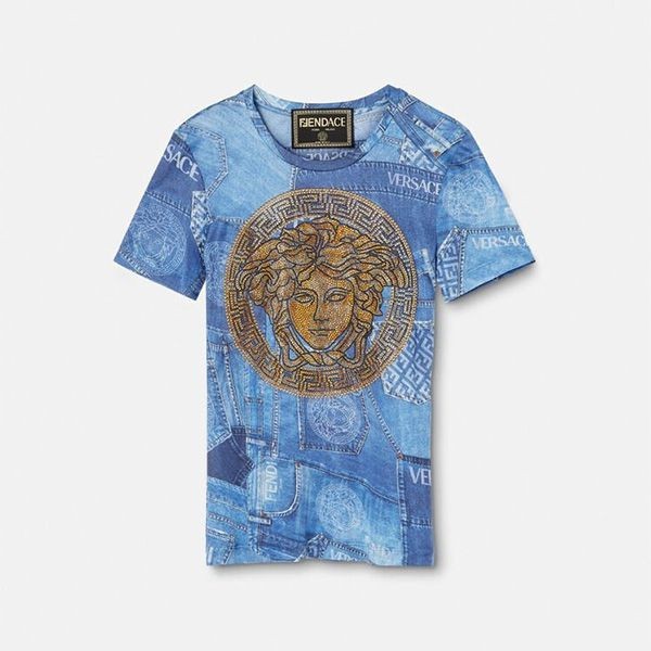 [フェンディ×ヴェルサーチェ]T-SHIRT FF FENDACフェンダTシャツ コピー 1005179-1A00769_2B070