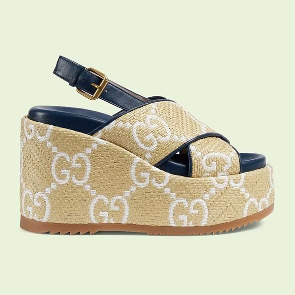 ☆グッチ プラットフォーム 厚底 サンダル 偽物 703791UWB809665