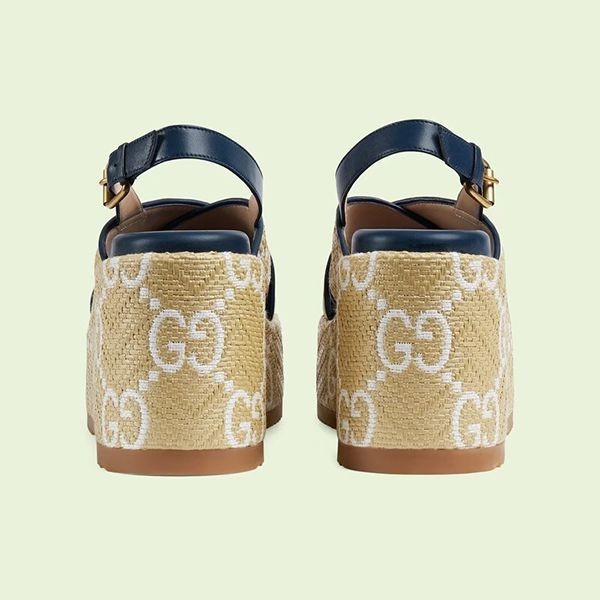 ☆グッチ プラットフォーム 厚底 サンダル 偽物 703791UWB809665
