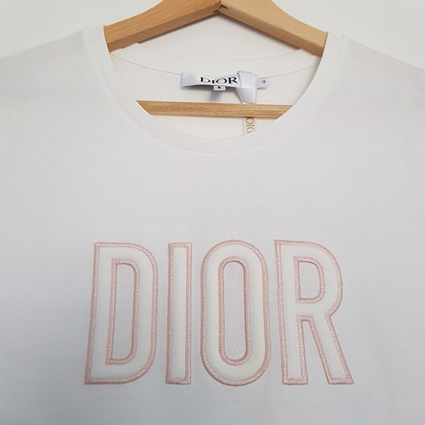 【ディオール】大人もOK★ ディオールロゴプリント コットンTシャツ 偽物
