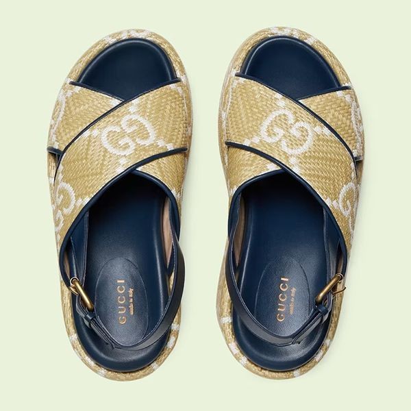 ☆グッチ プラットフォーム 厚底 サンダル 偽物 703791UWB809665