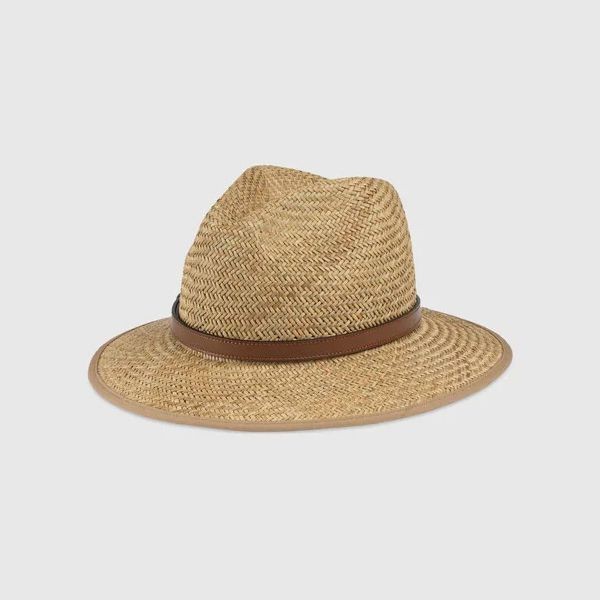 【NEW】大人気 グッチ ホースビット付き ストローハット 偽物 6565163HAEI9264