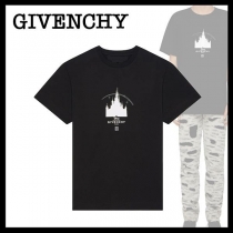ジバンシィ ディズニーコラボ キャッスルスリムフィットTシャツ 偽物 BM71EF3Y6B-00...