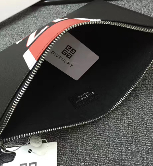ジバンシィスーパーコピー GIVENCHY クラッチバッグ ストライプ ミディアム BLACK BC0635