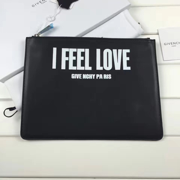 ジバンシィスーパーコピー GIVENCHY クラッチバッグ BK06072273003 I FEEL LOVE スターパッチ レザーポーチ