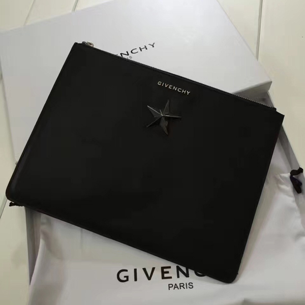 ジバンシィスーパーコピー GIVENCHY クラッチバッグ 06351655 008 シルバースター ラージ BLACK