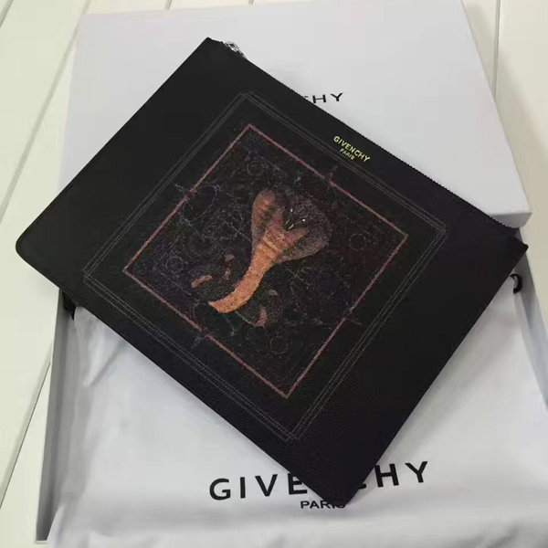 ジバンシィスーパーコピー GIVENCHY クラッチバッグ 6072525 960 コブラプリント PVC カーフレザー