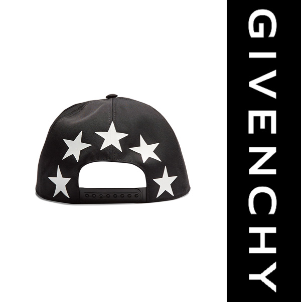 ジバンシィ 帽子コピー Star print canvas cap ロゴスター帽子黒
