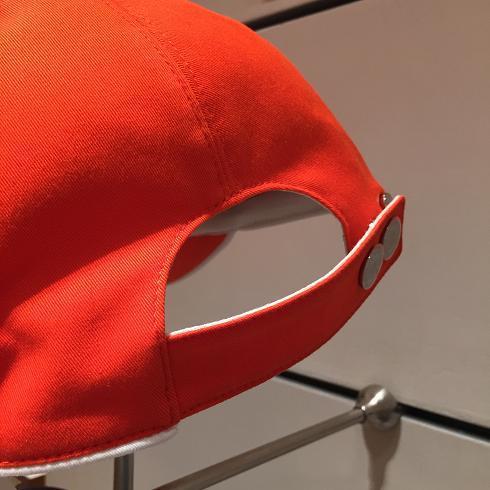 エルメス帽子コピー ベースボールキャップ コットン オレンジ系