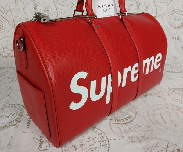 ルイヴィトン スーパーコピー シュプリーム M53419 キーポル・バンドリエール45 ボストンバッグ ルイヴィトン×シュプリーム ボストンバッグ エピレザー レッド ユニセックス