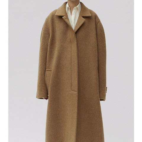 2017/18 セリーヌ ダブルフェイス コクーンコート/ブラウン セリーヌ服コピー