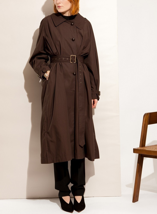セリーヌの2017/18 秋冬コットンファイユ トレンチコート セリーヌ服コピー
