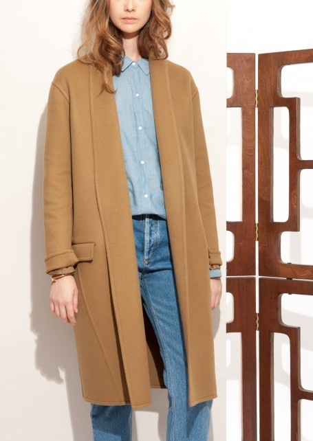 セリーヌの2017/18 秋冬カシミア ダブルフェイスコート キャメル セリーヌ服コピー