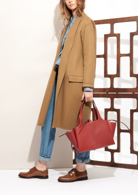 セリーヌの2017/18 秋冬カシミア ダブルフェイスコート キャメル セリーヌ服コピー