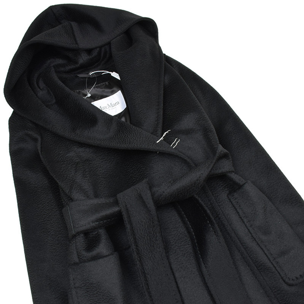 MAX MARA2017/18秋冬新作 マックス マーラ RIALTO ブラックフードキャメルコート マックスマーラ コピー